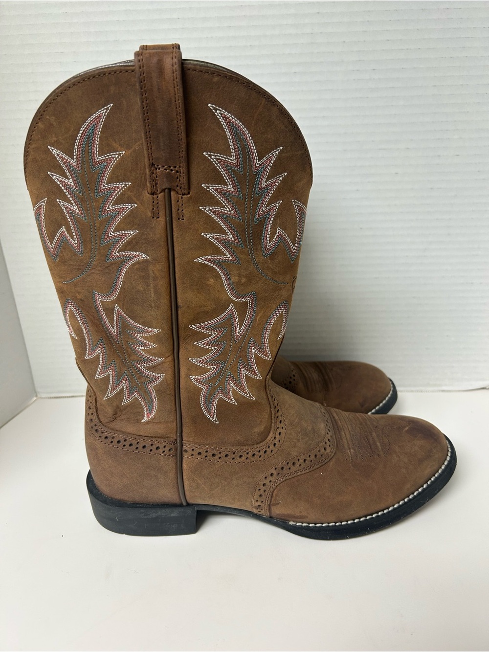 Ariat Heritage Stockman Leather Western Cowboy Boots Women’s Sz 7 Rodeo Boho